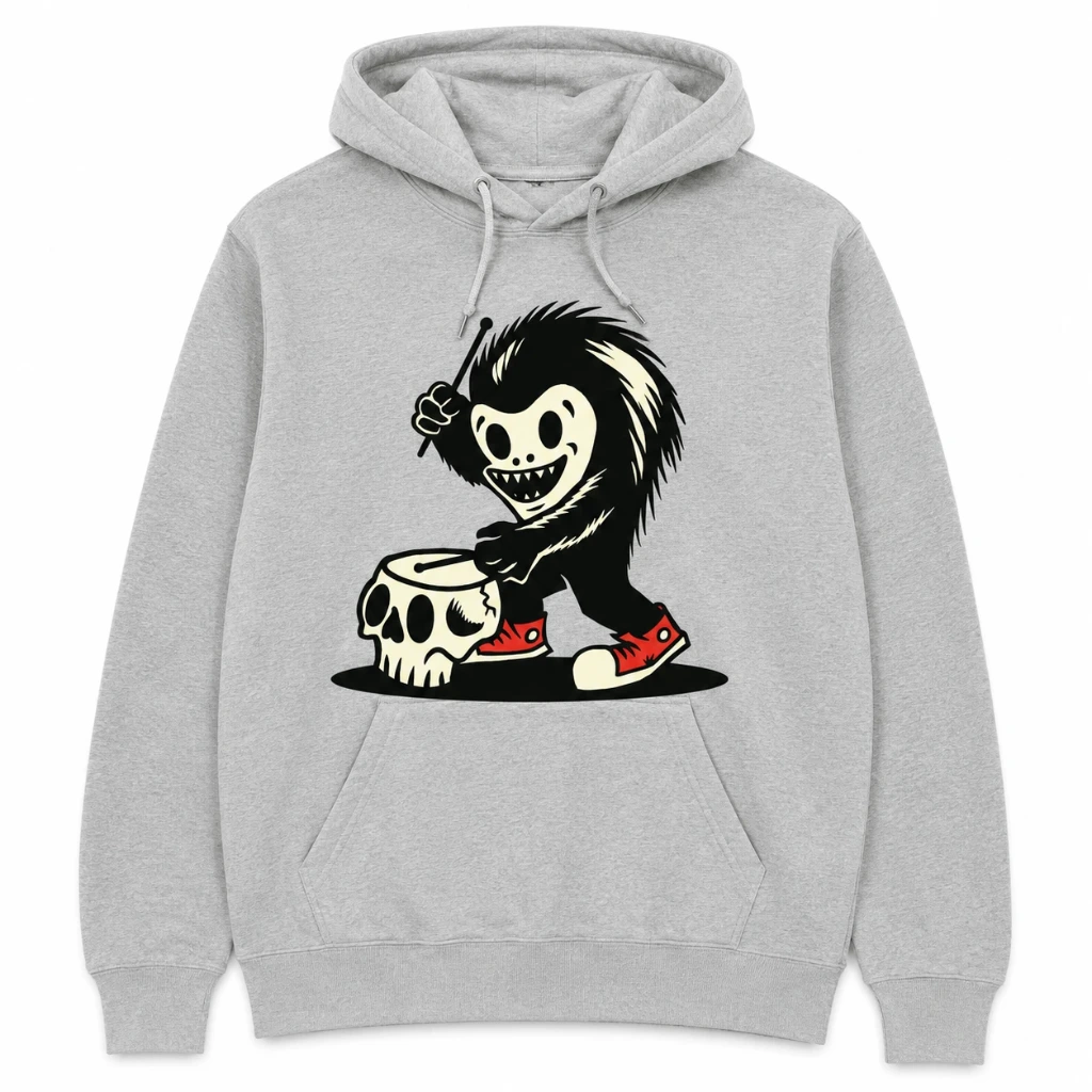 Grey Hoodie Drums (S)
